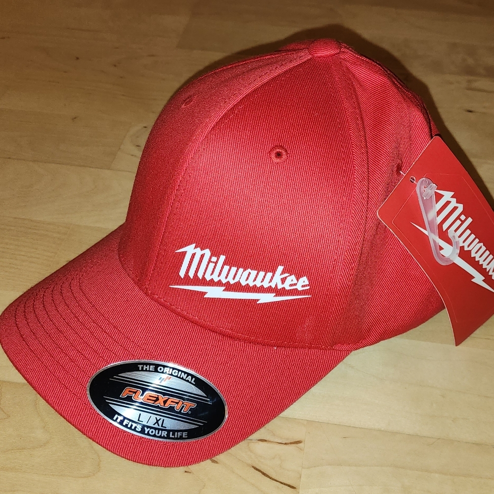 Milwaukee Tool FlexFit Fitted Baseball Cap Red